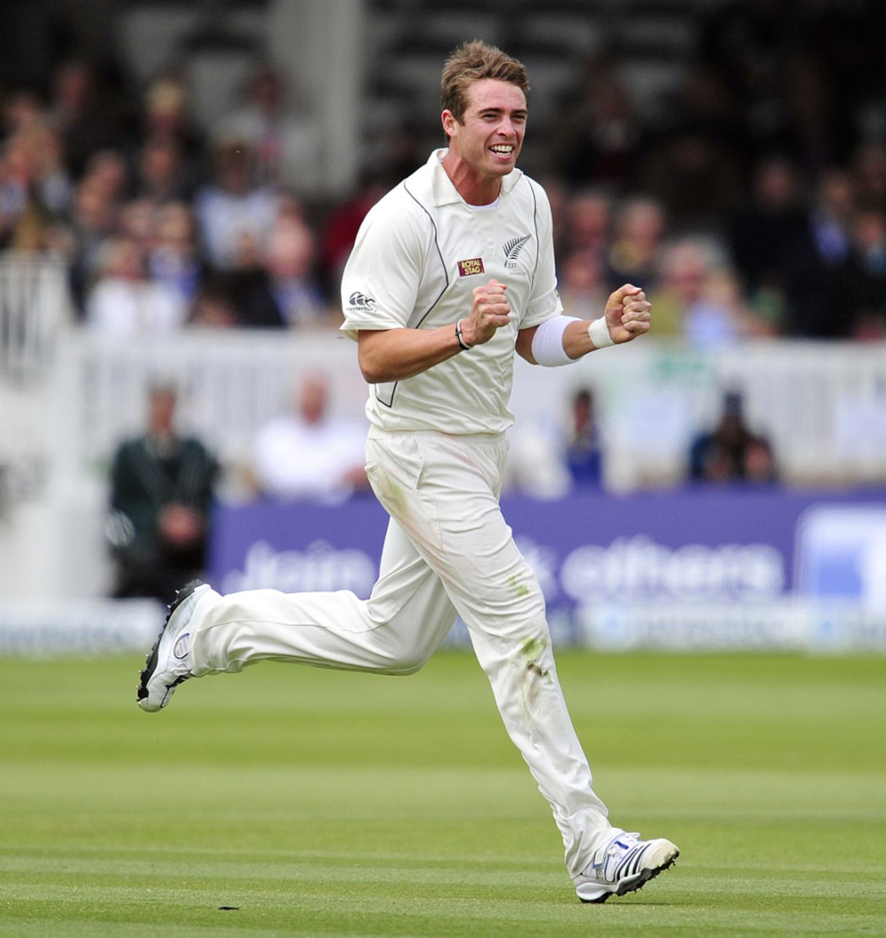 Tim Southee became only the second New Zealand bowler to take ten wickets at Lord's, England v New Zealand, 1st Investec Test, Lord's, 4th day, May 19, 2013