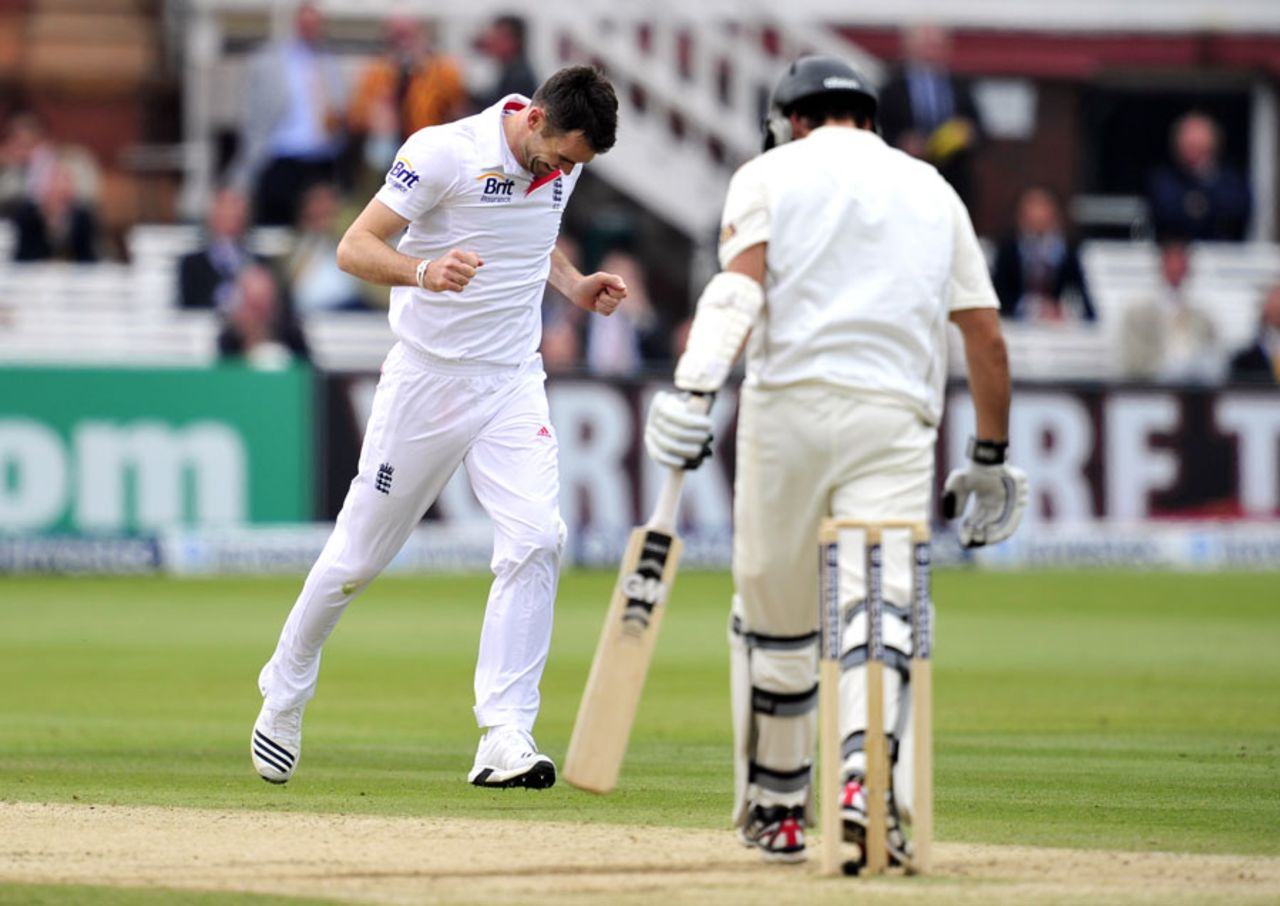 James Anderson chipped in with the wicket of Dean Brownlie, England v New Zealand, 1st Investec Test, Lord's, 4th day, May 19, 2013