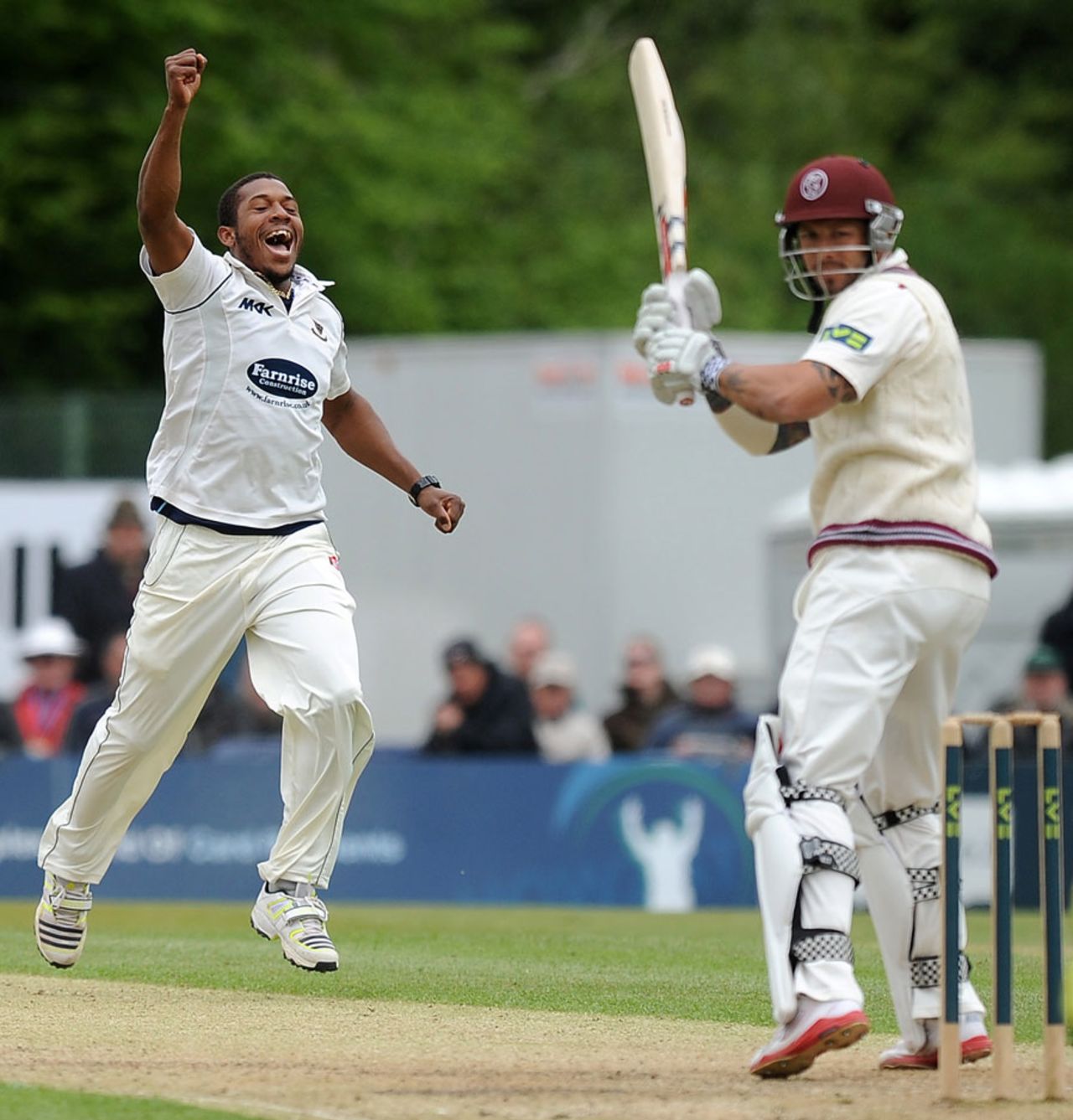 Chris Jordan had Peter Trego caught down the leg side, Sussex v Somerset, County Championship, Division One, Horsham, 2nd day, May 23, 2013