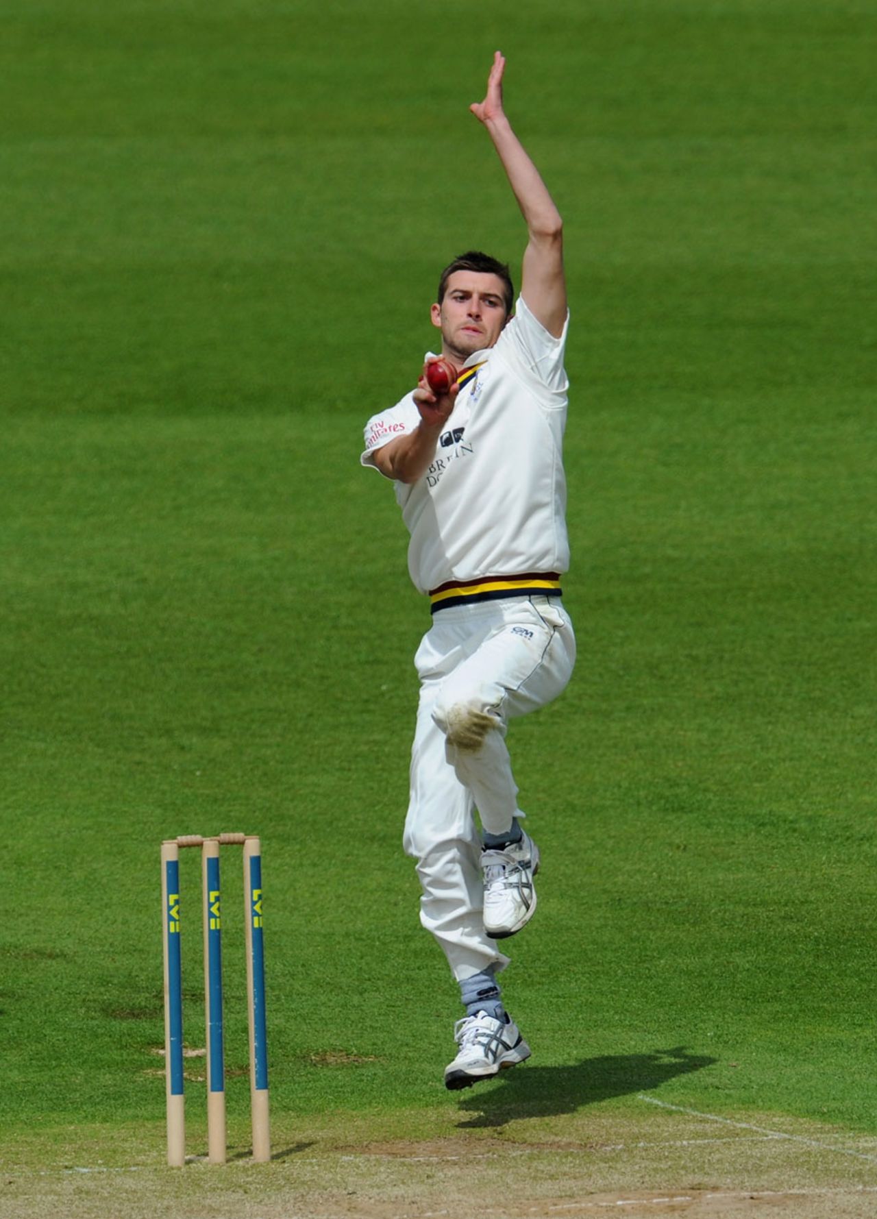 Mark Wood prepares to deliver the ball, Durham v Middlesex, County Championship, Division One, Chester-le-Street, 2nd day, May 23, 2013