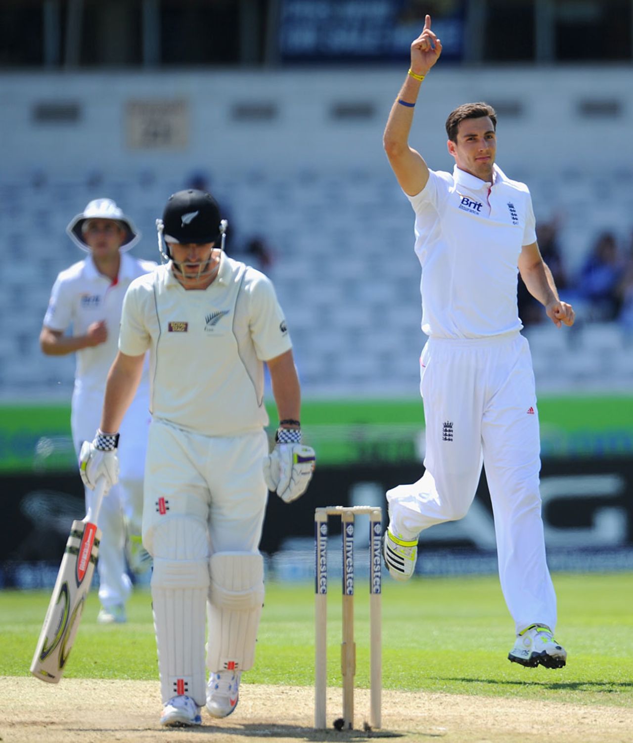 Steven Finn's second came moments before lunch, England v New Zealand, 2nd Investec Test, Headingley, 3rd day, May 26, 2013