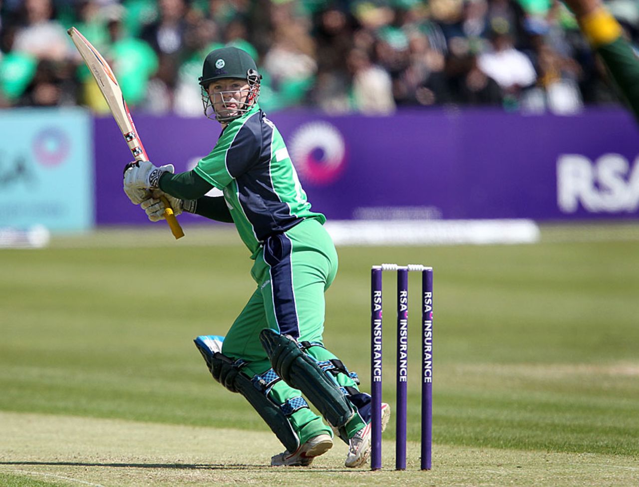 Niall O'Brien plays one fine to third man, Ireland v Pakistan, 2nd ODI, Dublin, May 26, 2013