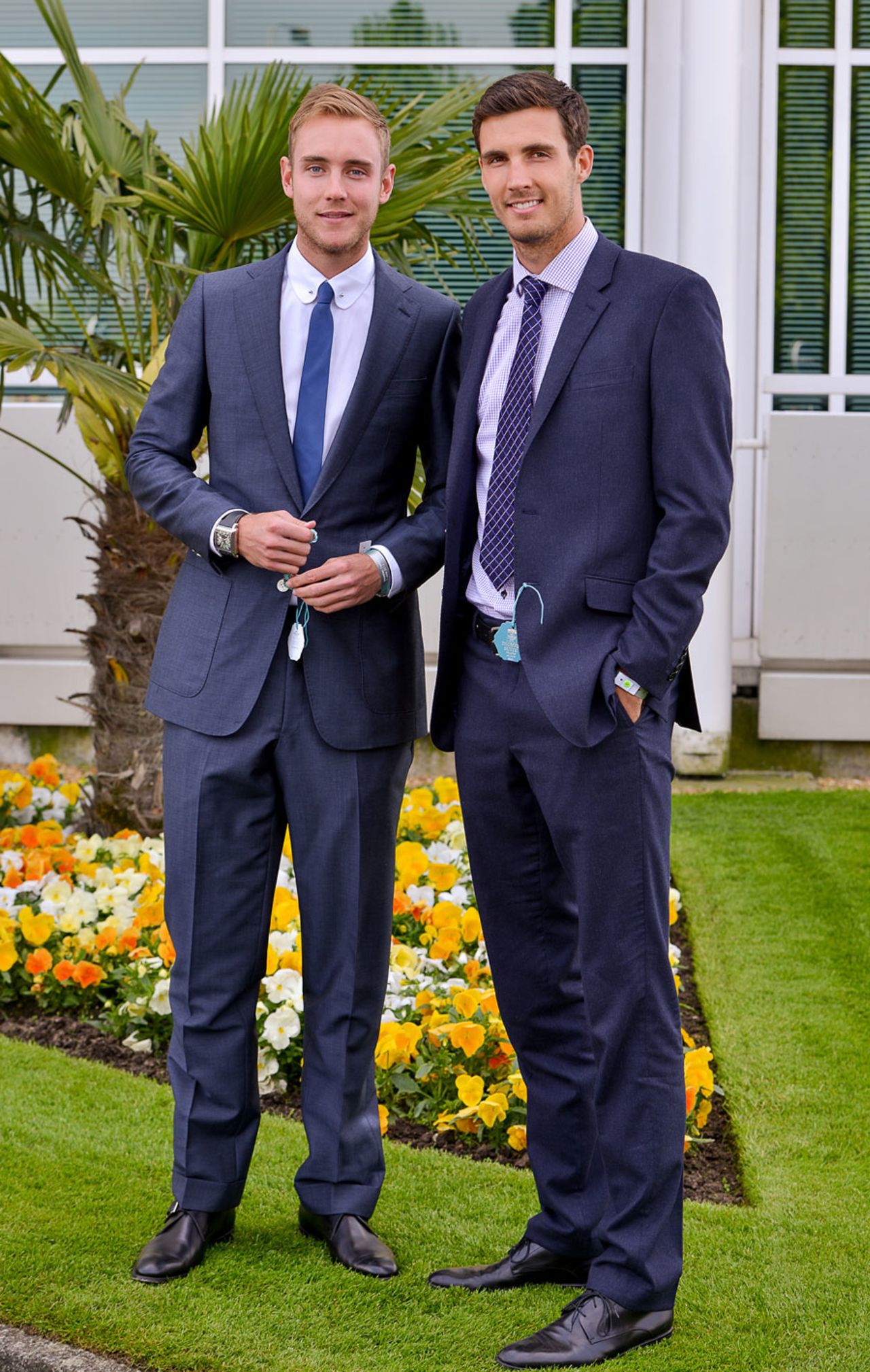 Stuart Broad and Steven Finn enjoying a day at The Derby, Epsom, June, 1, 2013