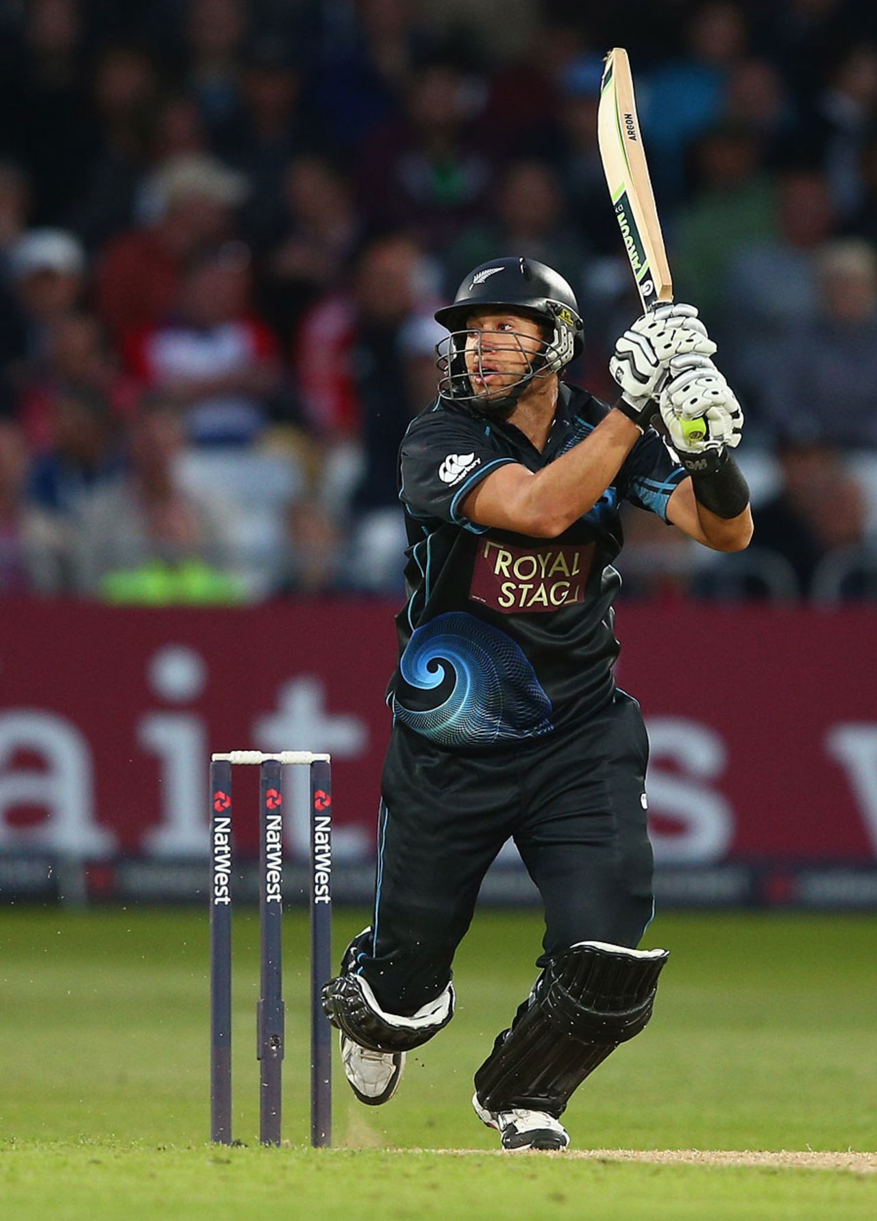 Ross Taylor tried to keep New Zealand afloat with his third fifty of the series, England v New Zealand, 2nd ODI, Trent Bridge, June 5, 2013