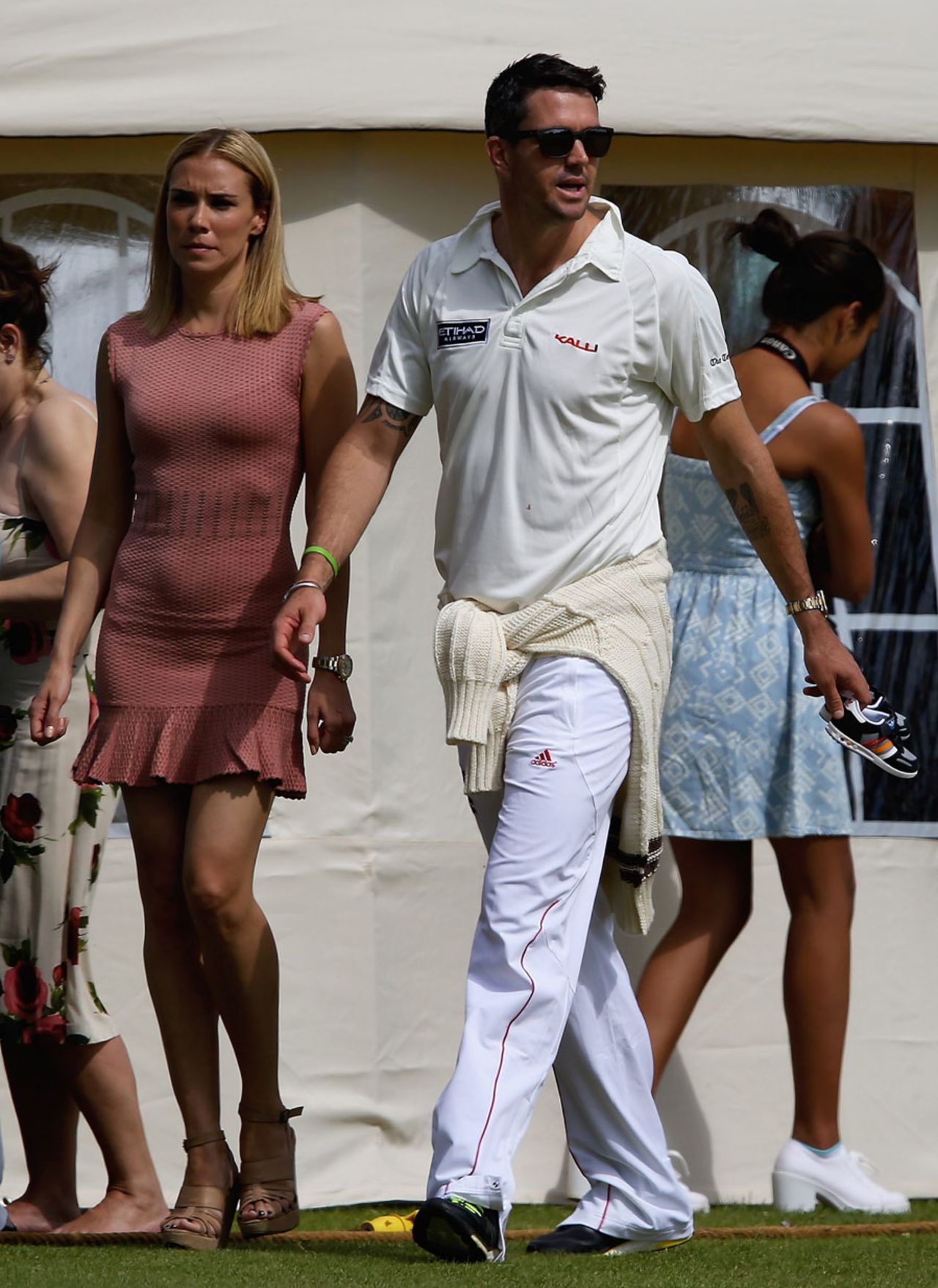 Kevin Pietersen with wife Jessica, Cirencester, June, 9, 2013