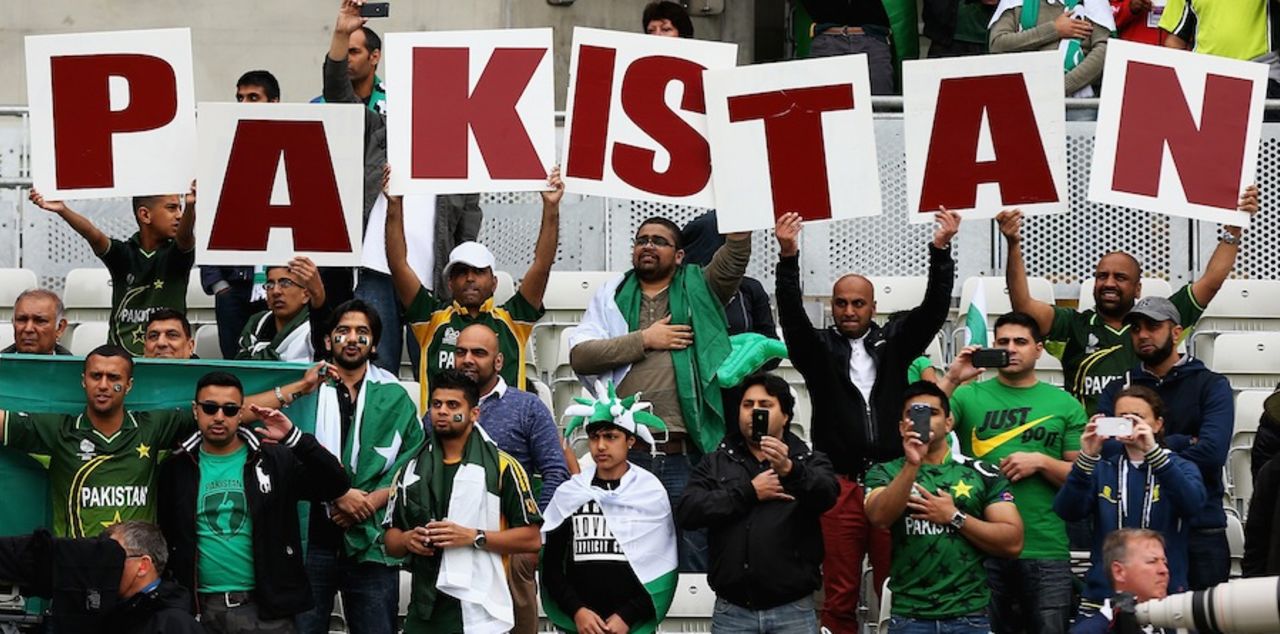 Pakistani fans show their support, Pakistan v South Africa, Champions Trophy, Group B, Edgbaston, June 10, 2013