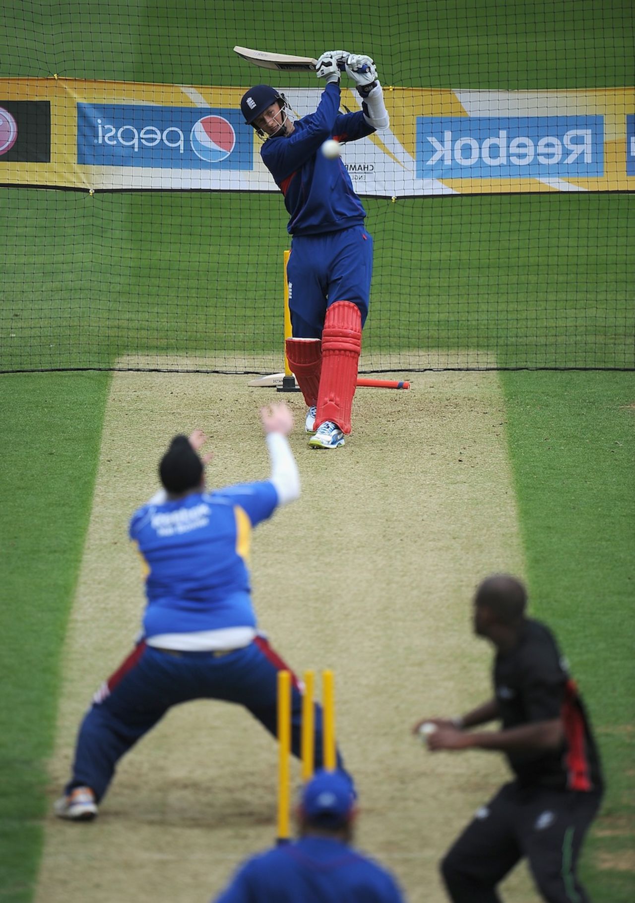 Joe Root bats during England's training session, The Oval, June 12, 2013