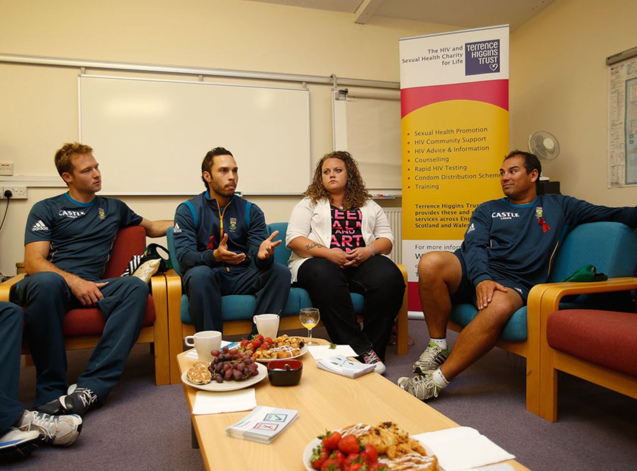 South Africa take part in a HIV-community support programme, Cardiff, June 12, 2013