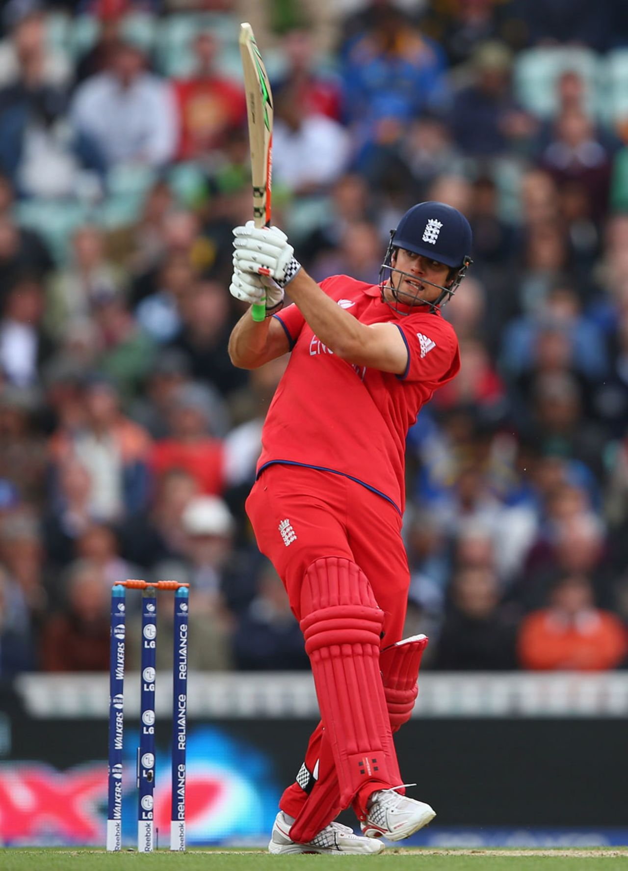 Alastair Cook plays a pull shot, England v Sri Lanka, Champions Trophy, Group A, The Oval, June 13, 2013