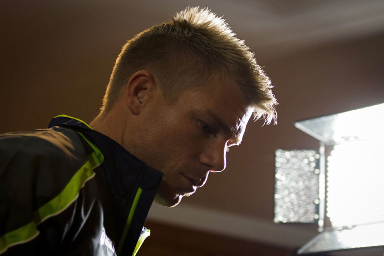 David Warner under the spotlight, London, June 13, 2013