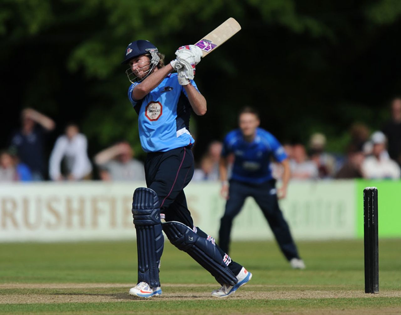 Alex Wakely pulls during his 69, Sussex v Northamptonshire, YB40 Group A, Arundel, June 16, 2013