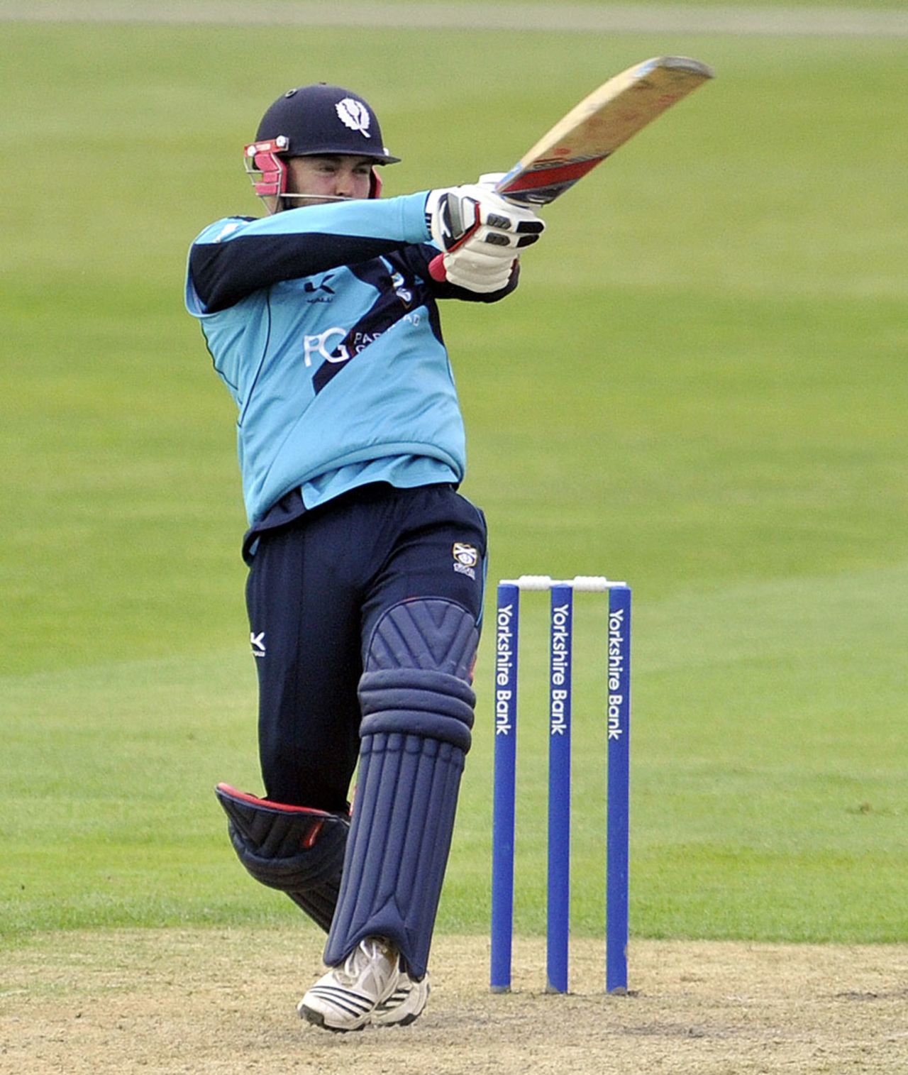 Preston Mommsen pulls on his way to 46, Lancashire v Scotland, Clydesdale Bank 40, Group B, Old Trafford, June, 18, 2013