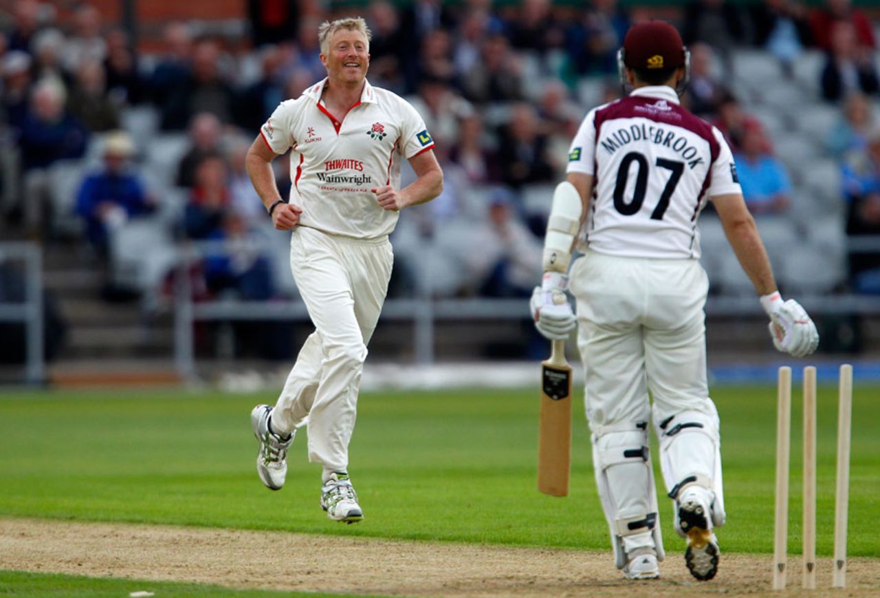 Glen Chapple was in the wickets again as Northamptonshire were bowled out for just 62 at Old Trafford, Lancashire v Northamptonshire, County Championship, Division Two, Old Trafford, June, 20, 2013