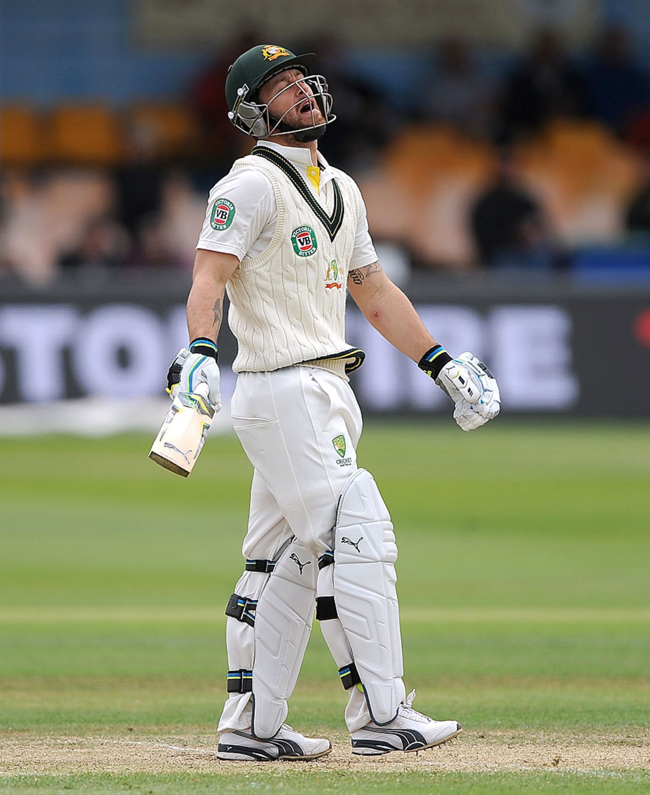 Matthew Wade made for 28 before falling to Dan Christian, Gloucestershire v Australia A, Tour match, Bristol, 2nd day, June 22, 2013