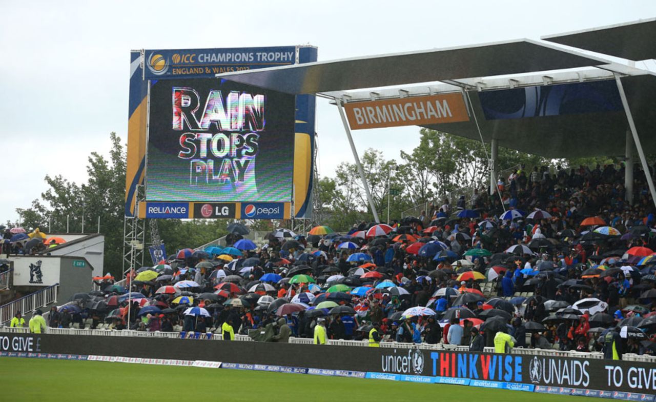 The crowd waited patiently for the rain to relent, England v India, Champions Trophy final, Edgbaston, June 23, 2013
