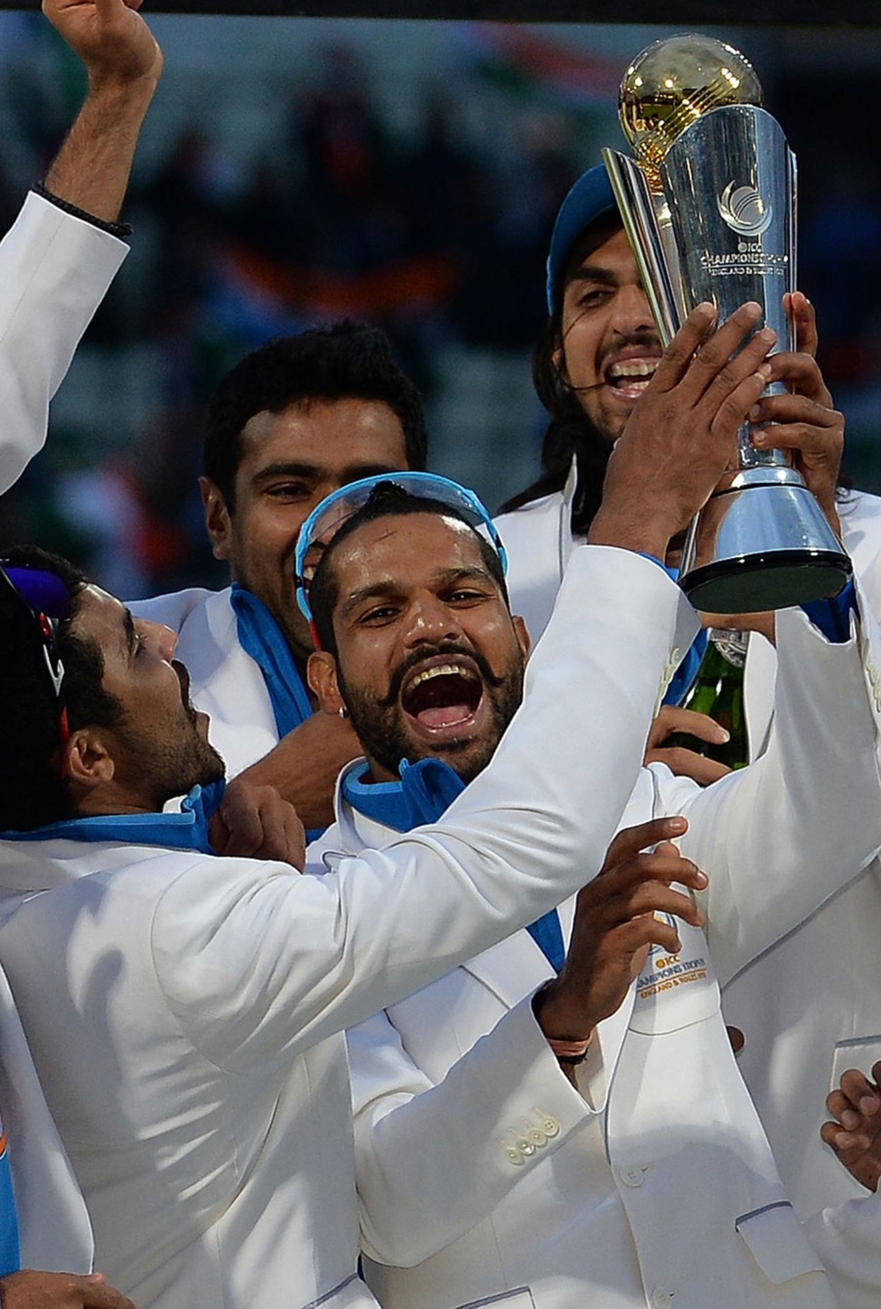 Shikhar Dhawan was named player of the tournament and won the golden bat, England v India, Champions Trophy final, Edgbaston, June 23, 2013