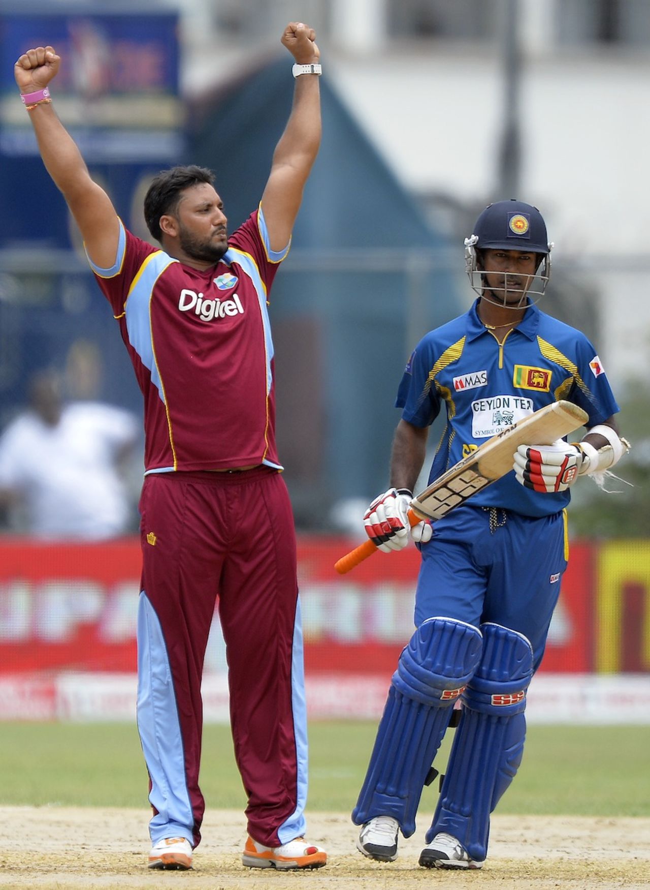 Ravi Rampaul took two wickets in successive overs, West Indies v Sri Lanka, 1st ODI, Kingston, June 28, 2013
