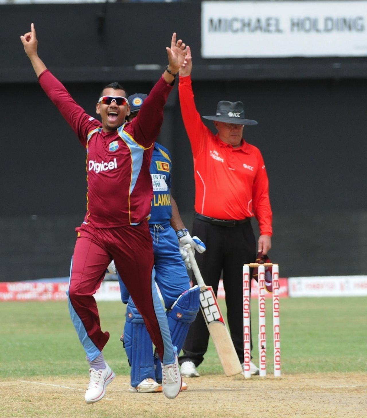 Sunil Narine took four wickets, West Indies v Sri Lanka, 1st ODI, Kingston, June 28, 2013
