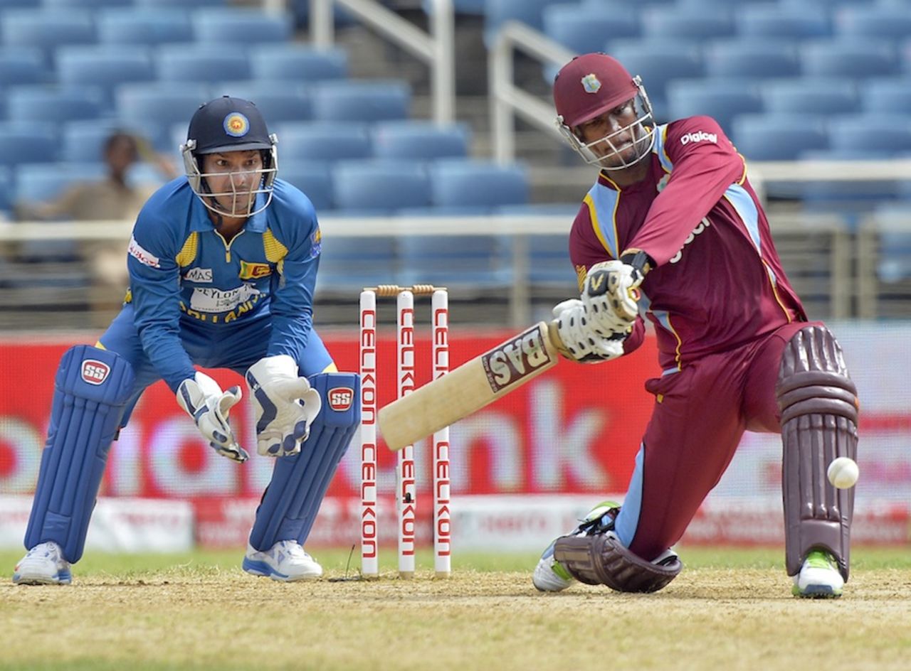 Johnson Charles prepares to hit out, West Indies v Sri Lanka, 1st ODI, Kingston, June 28, 2013