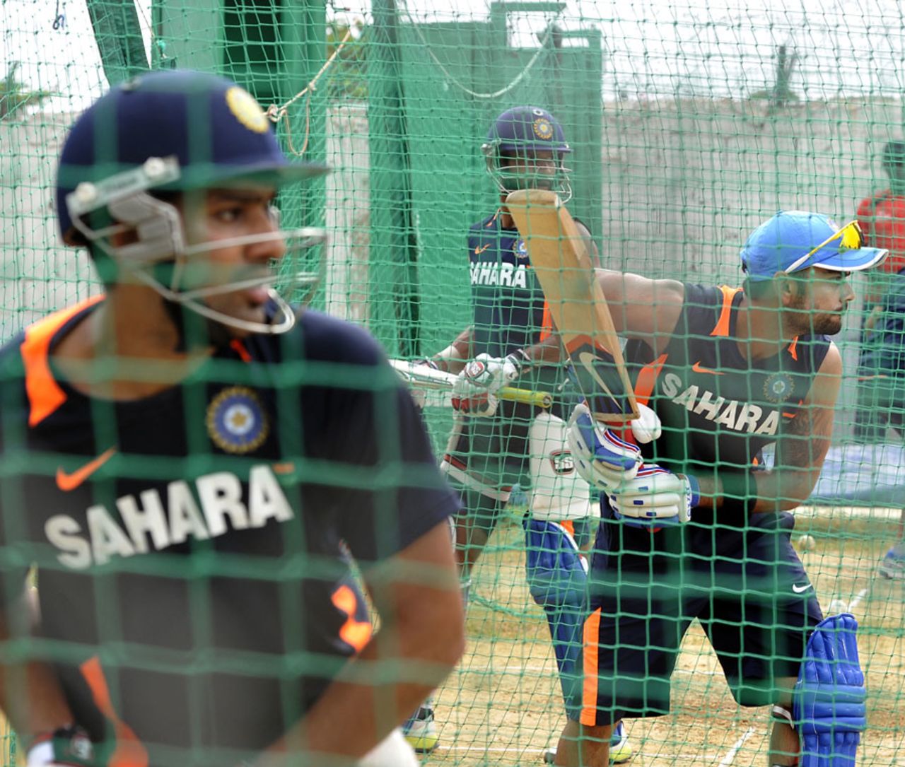 Rohit Sharma and Virat Kohli bat in the nets, West Indies v India, West Indies tri-series, Kingston, June 29, 2013