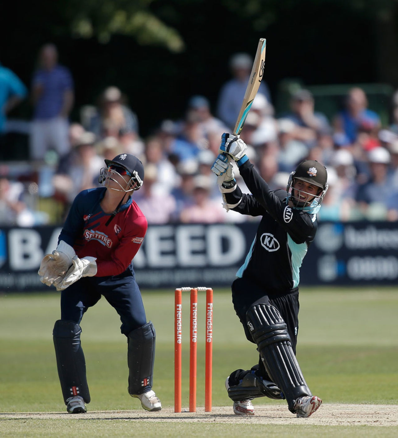Steven Davies hit 12 fours and a six in his unbeaten 95, Kent v Surrey, FLt20 South Group, Canterbury, June 30, 2013