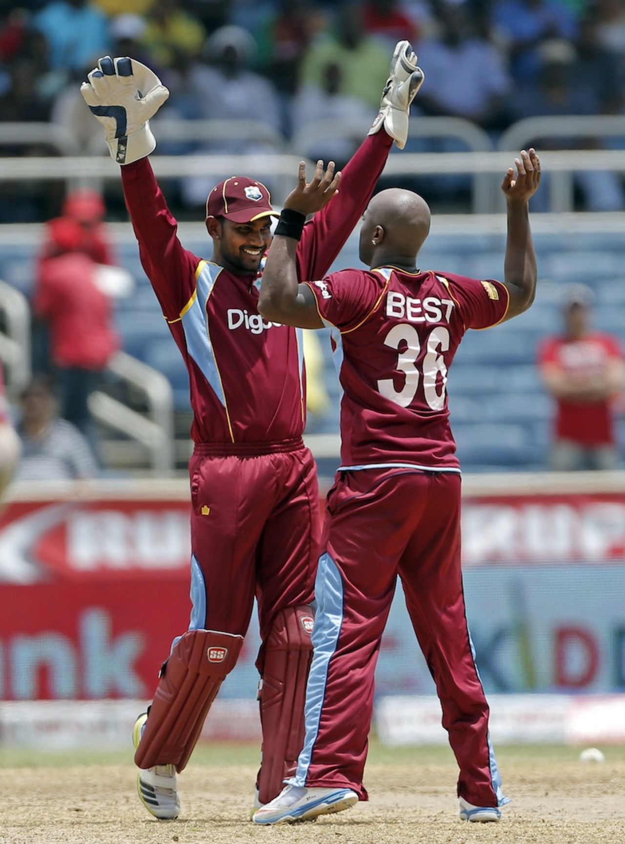 Tino Best struck twice in consecutive overs, West Indies v India, West Indies tri-series, Kingston, June 30, 2013