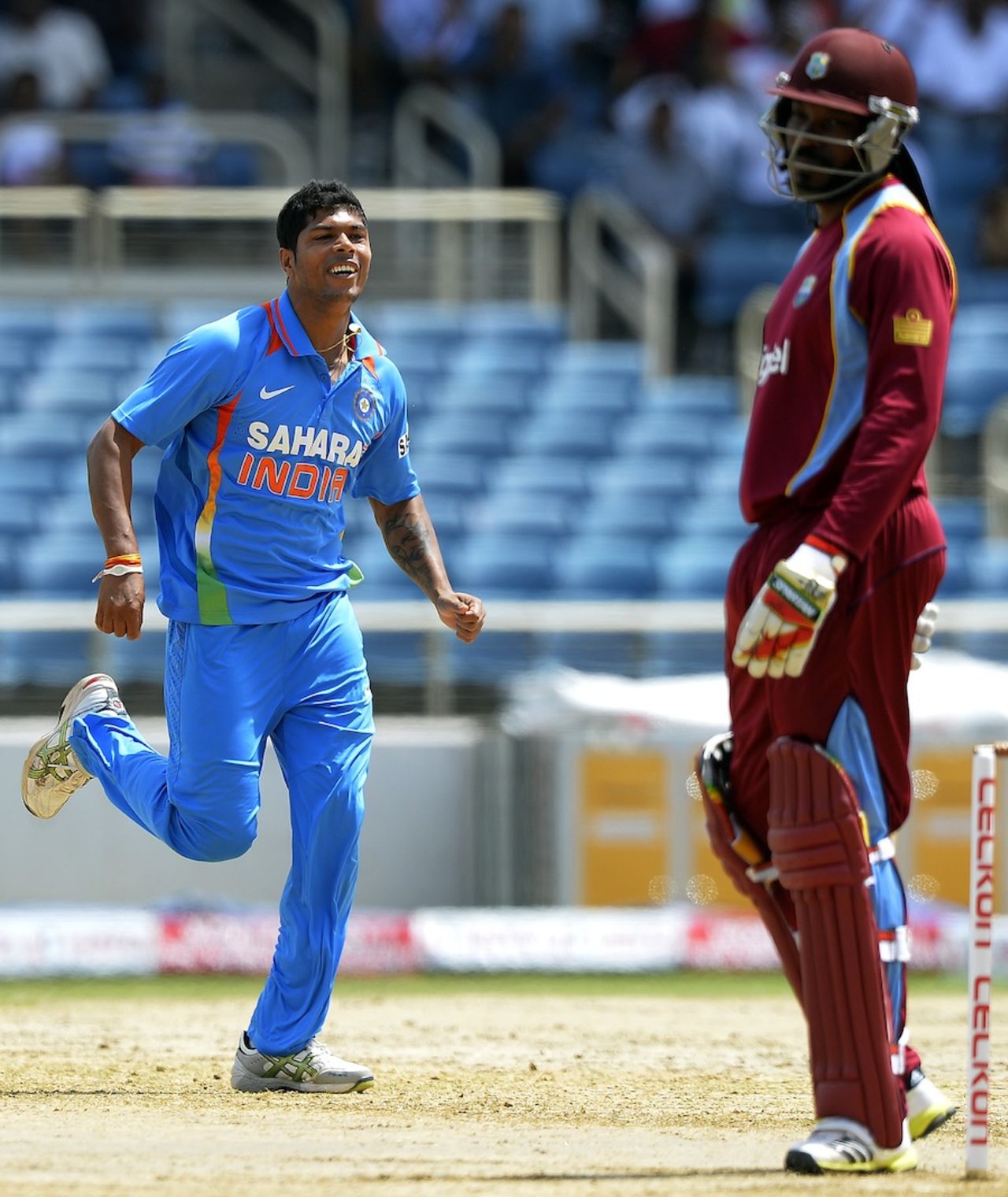 Umesh Yadav got Chris Gayle early, West Indies v India, West Indies tri-series, Kingston, June 30, 2013