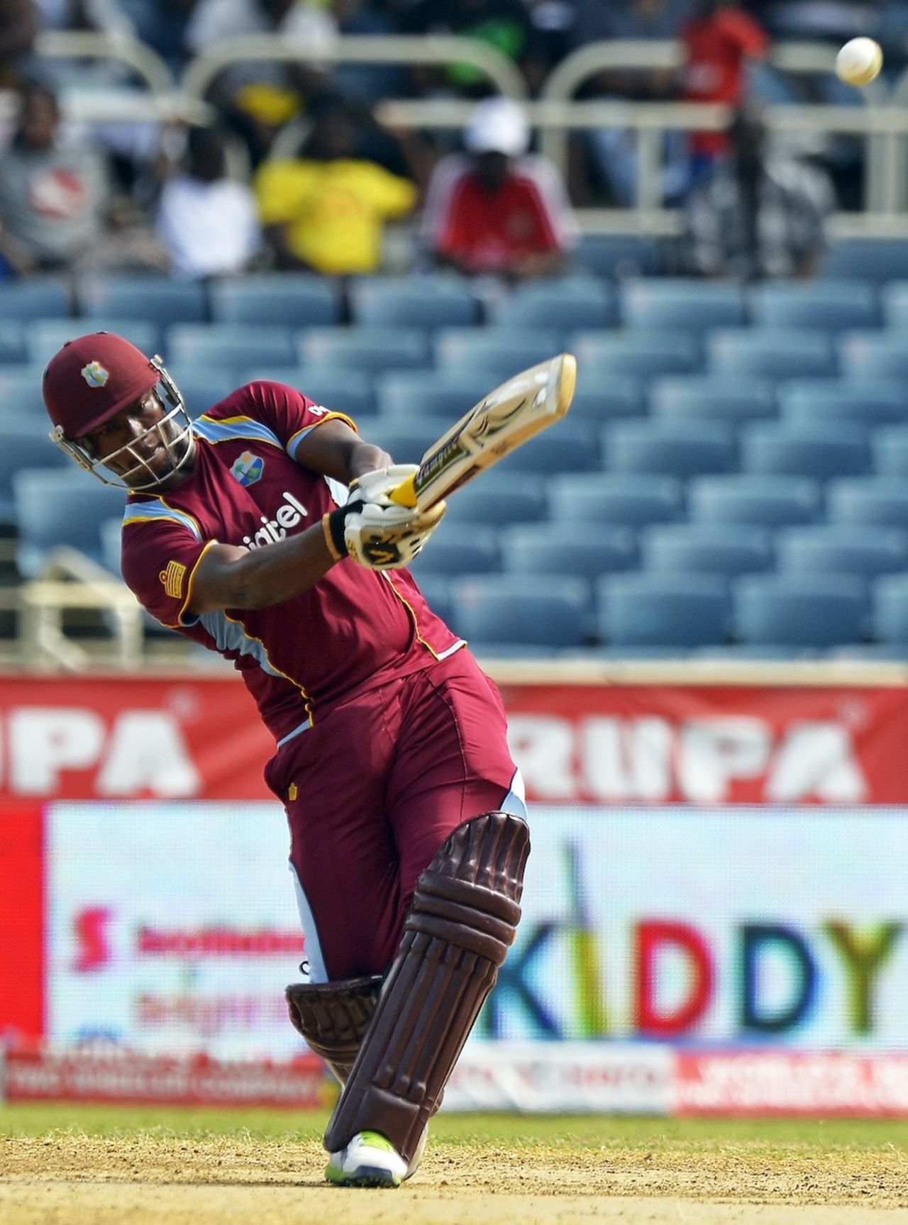 Johnson Charles during his attacking innings, West Indies v India, West Indies tri-series, Kingston, June 30, 2013