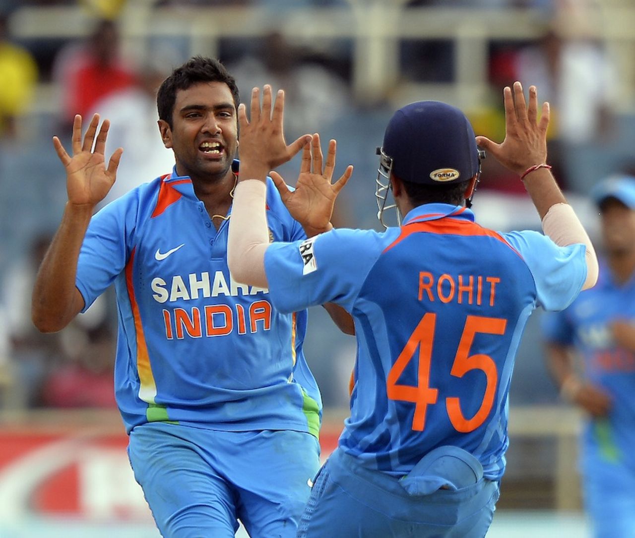 R Ashwin struck twice in his second spell, West Indies v India, West Indies tri-series, Kingston, June 30, 2013