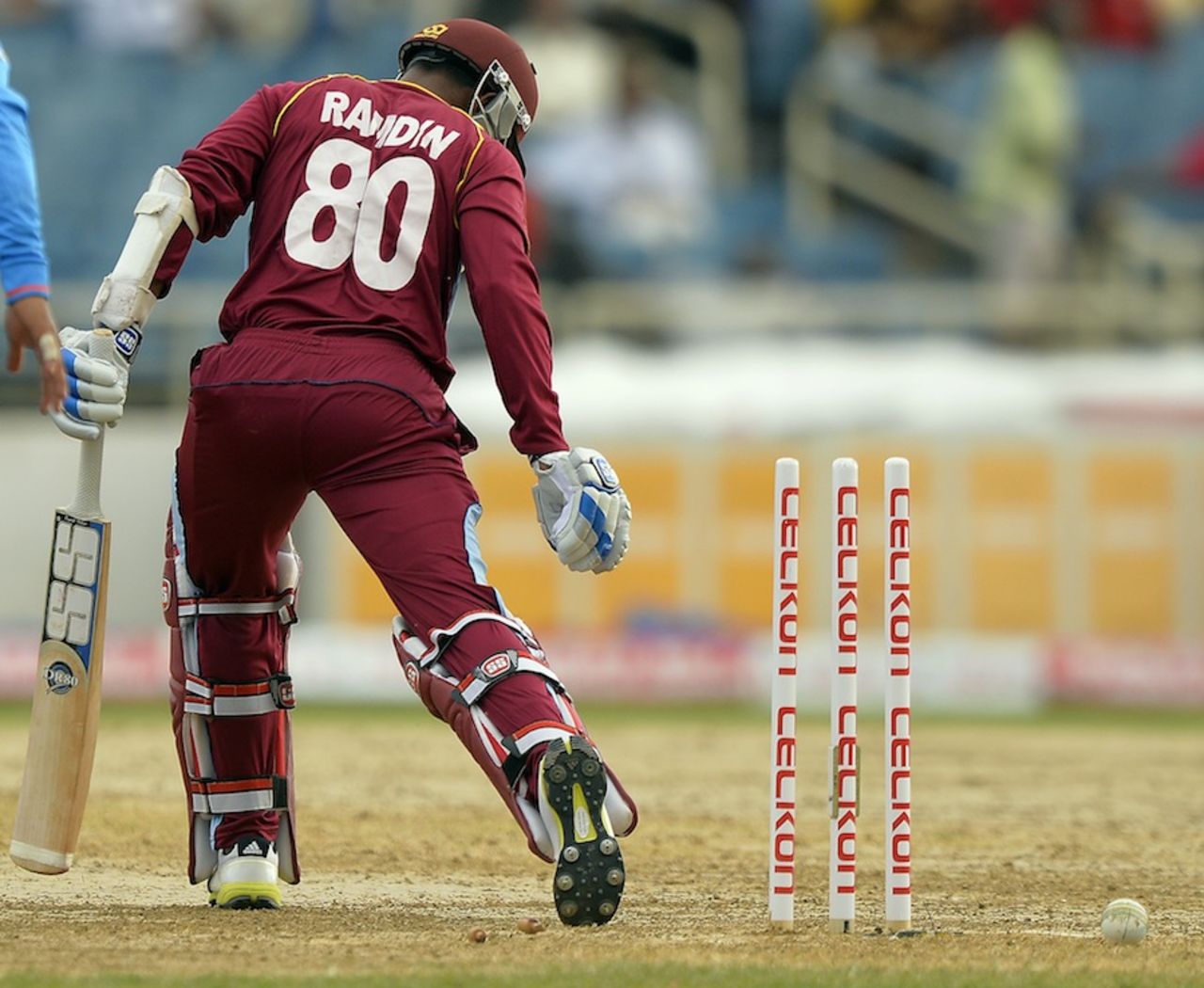 Denesh Ramdin was bowled for 4, West Indies v India, West Indies tri-series, Kingston, June 30, 2013