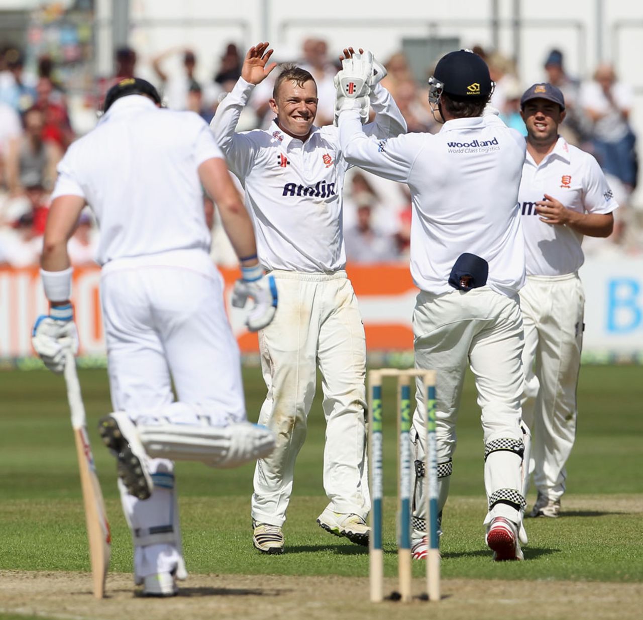 Tom Craddock's three wickets included that of Matt Prior, Essex v England, 1st day, Chelmsford, June 30, 2013