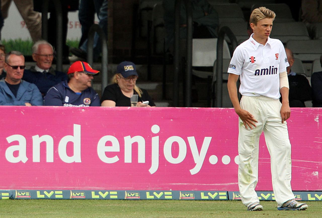 Fifteen-year-old Aaron Beard fielded against England, Essex v England, 3rd day, Chelmsford, July 2, 2013