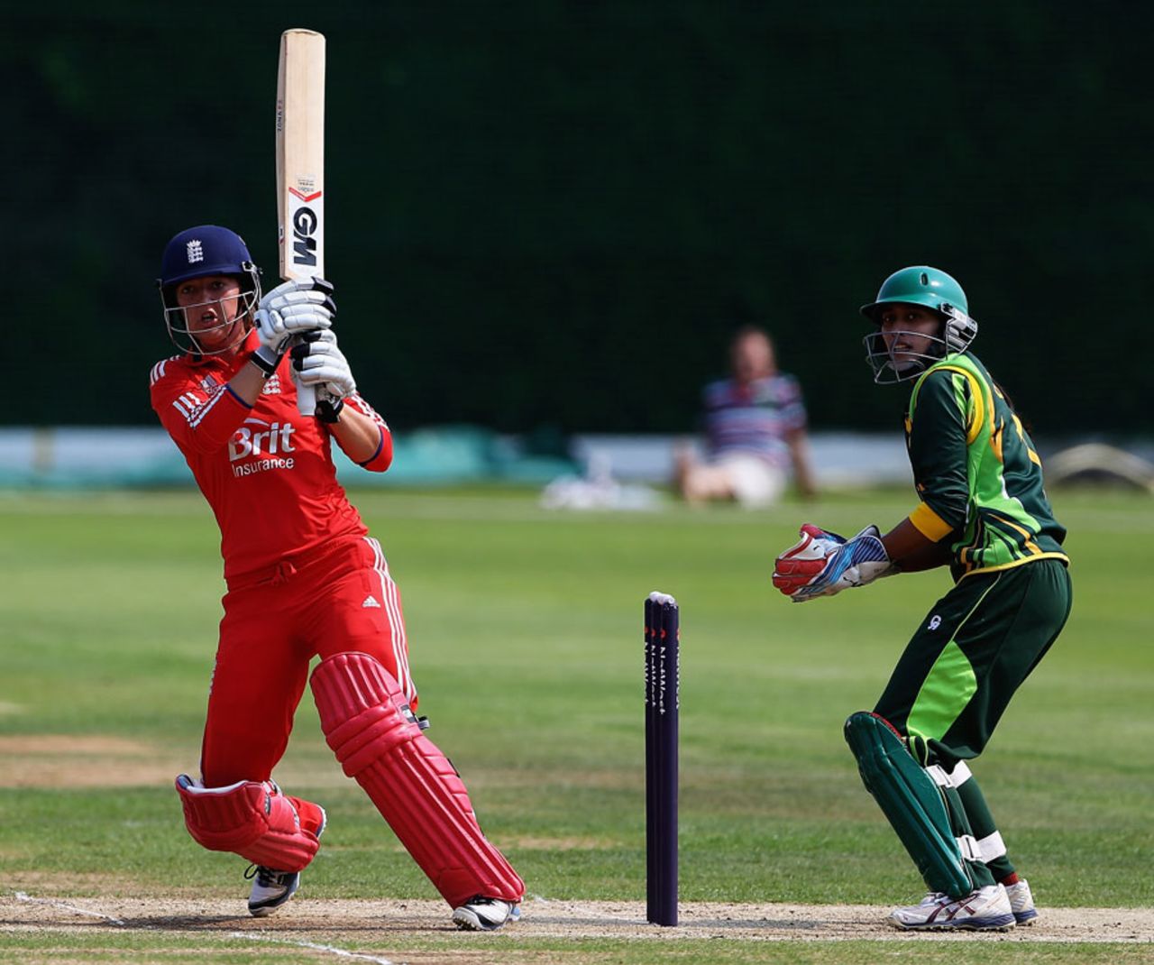 Sarah Taylor pulls the ball to the leg side, England v Pakistan, 1st women's T20, Loughborough, July 5, 2013
