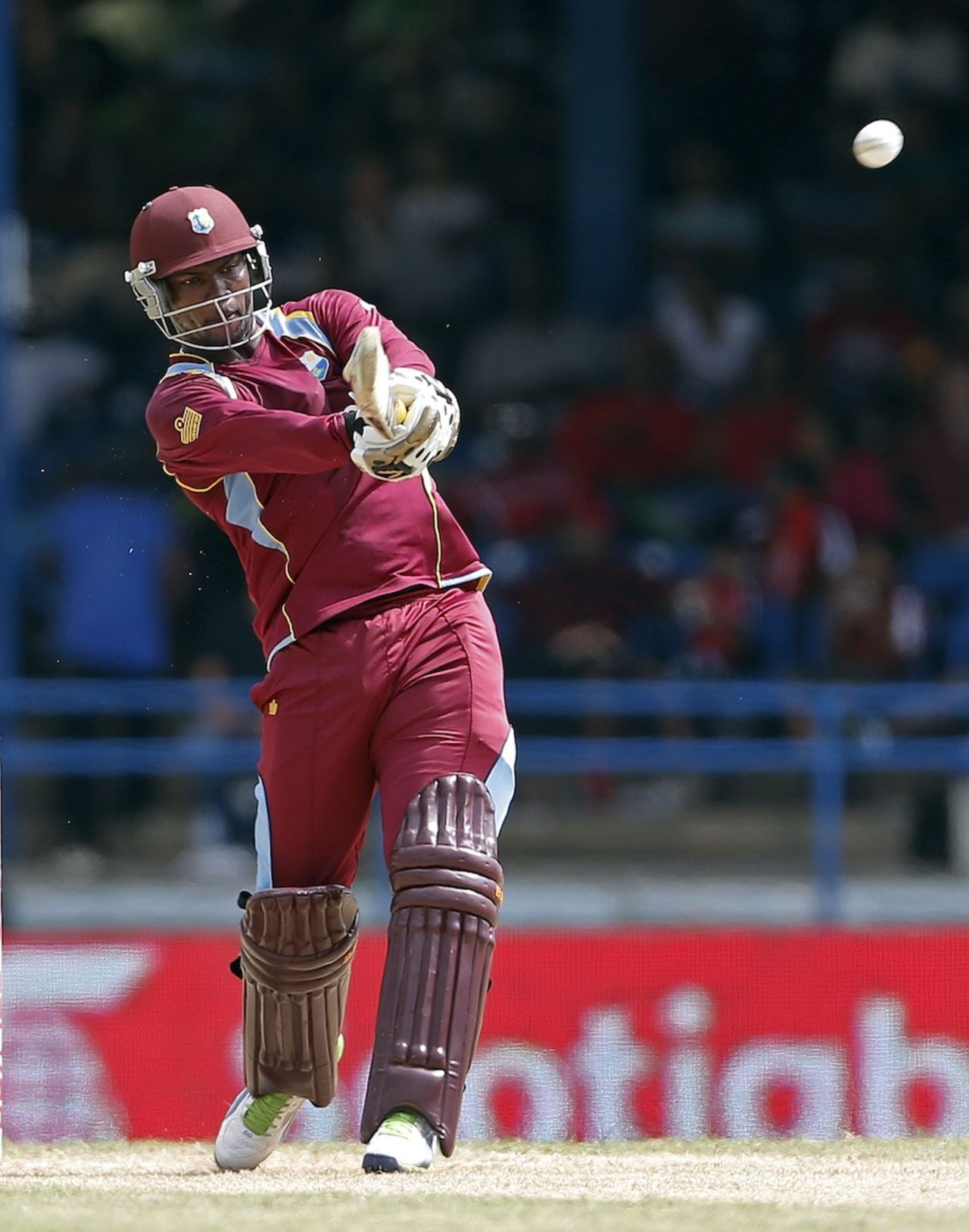 Johnson Charles pulls during his attacking innings, West Indies v India, West Indies tri-series, Port of Spain, July 5, 2013
