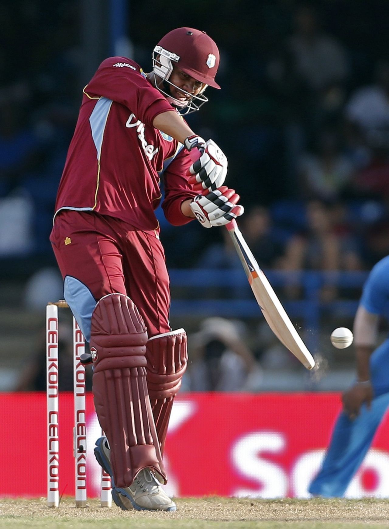 Sunil Narine struck a fluent 21, West Indies v India, West Indies tri-series, Port of Spain, July 5, 2013
