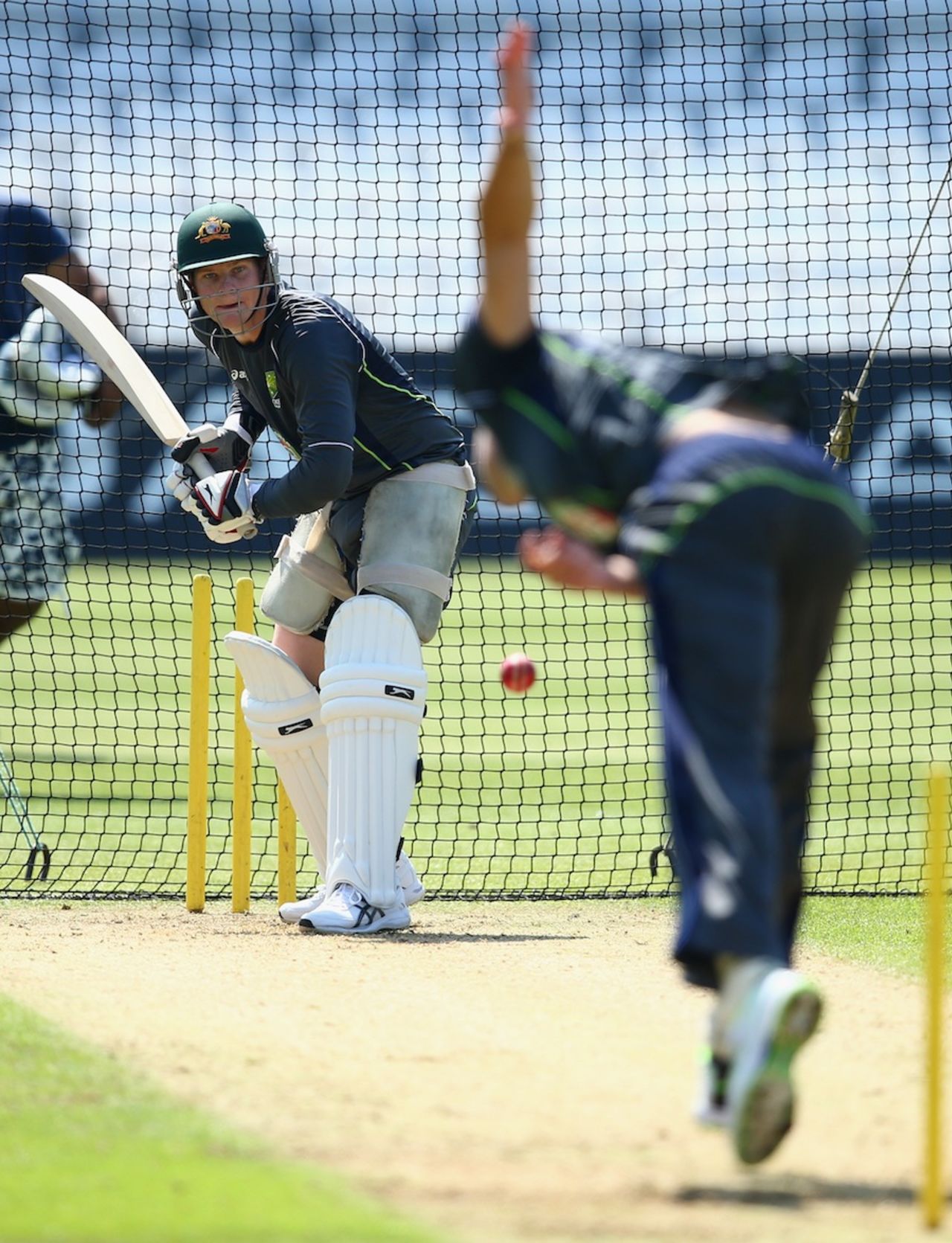 Steven Smith bats in the nets, Trent Bridge, July 7, 2013