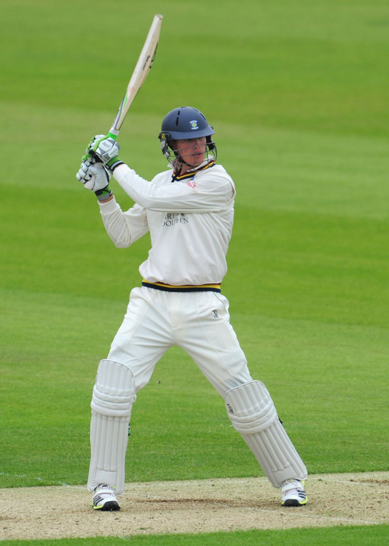 Keaton Jennings cuts on his way to a half-century, Durham v Derbyshire, County Championship, Division One, Chester-le-Street, 1st day, July 8, 2013