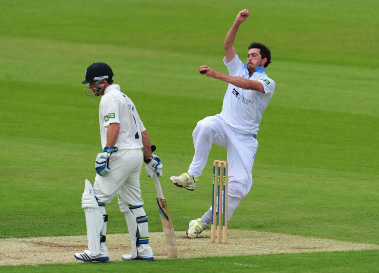 Mark Footitt claimed two early wickets, Durham v Derbyshire, County Championship, Division One, Chester-le-Street, 1st day, July 8, 2013