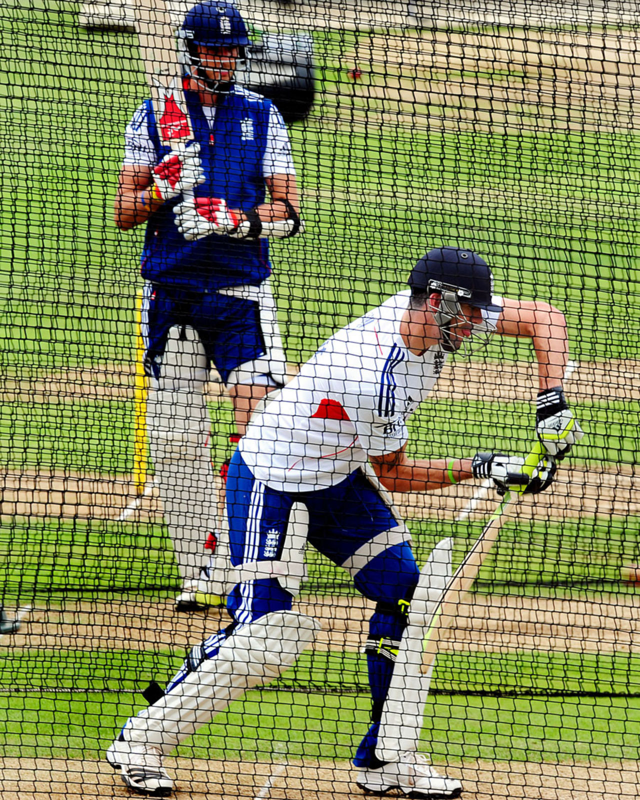 Kevin Pietersen bats in the nets, Trent Bridge, July 8, 2013