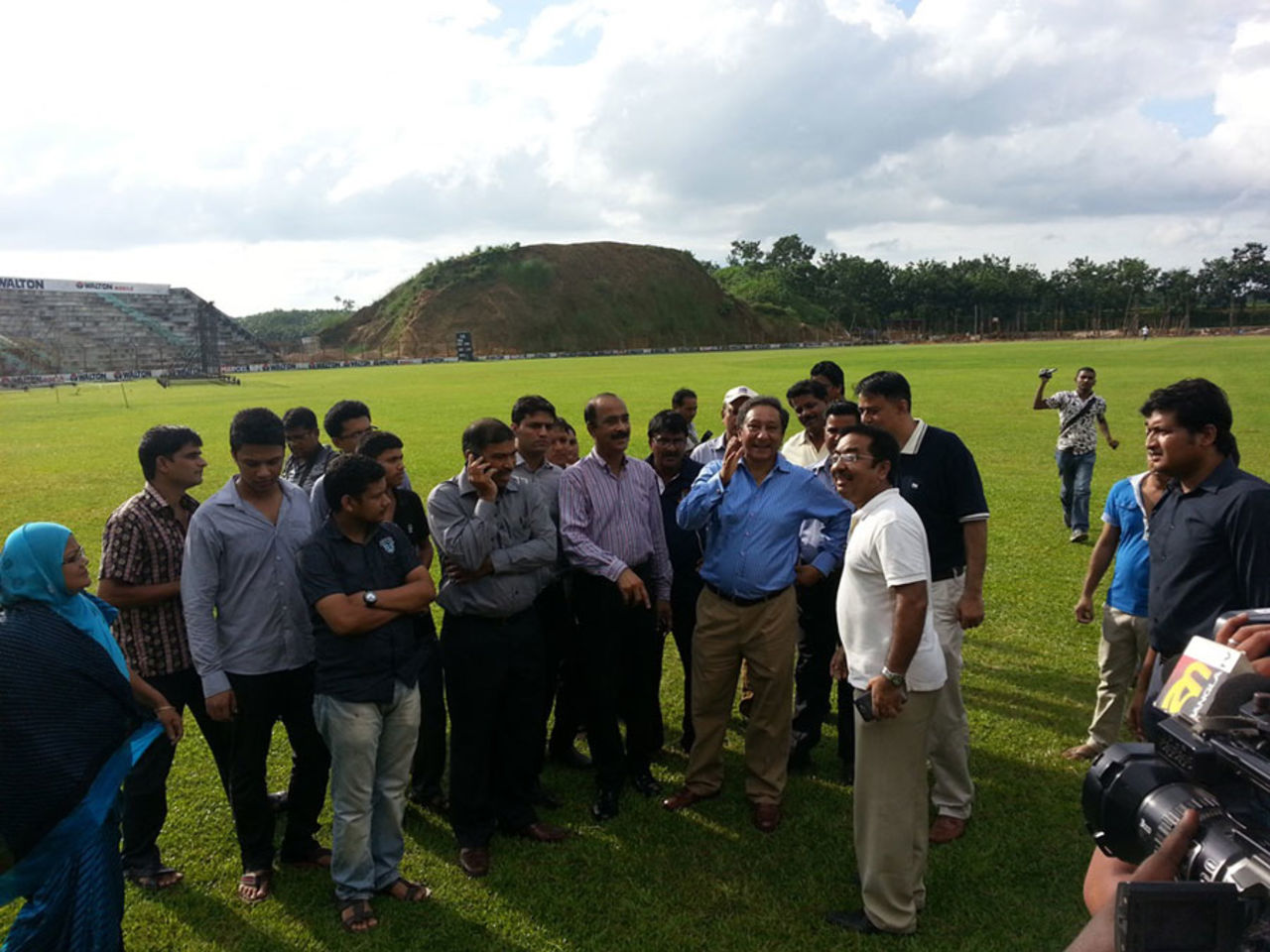 BCB President Nazmul Hassan at Sylhet Divisional Stadium, Sylhet, July 8, 2013