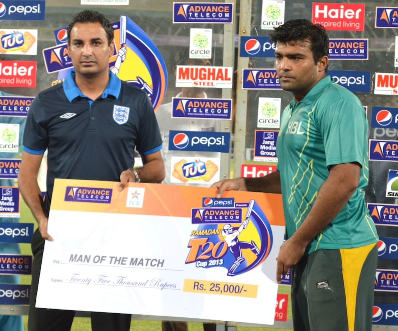 Fahad Masood was named Man of the Match, Habib Bank Limited v Pakistan International Airlines, Group A, Ramadan T20 Cup, Karachi, July 8, 2013