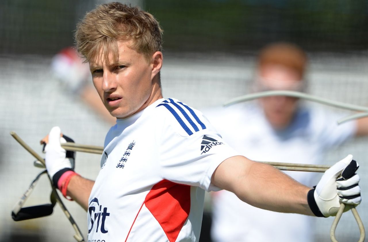 Joe Root warms up for a new session at Trent Bridge, Nottingham, July 9, 2013