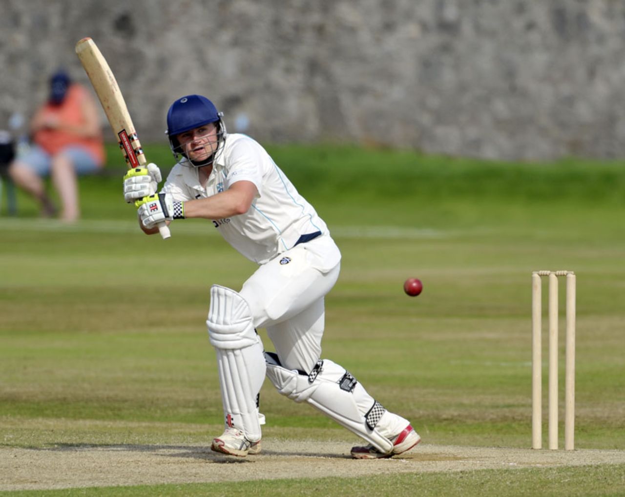 Ewan Chalmers clips the ball into the leg side, Scotland v Kenya, ICC Intercontinental Cup, 2nd day, Aberdeen, July 8, 2013