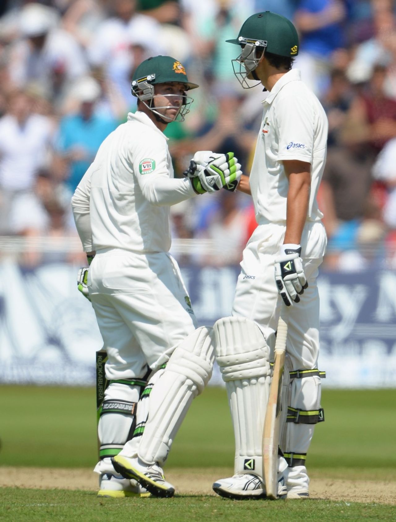 Phillip Hughes and Ashton Agar put on the highest tenth-wicket partnership of all time in Tests, England v Australia, 1st Investec Test, Trent Bridge, 2nd day, July 11, 2013