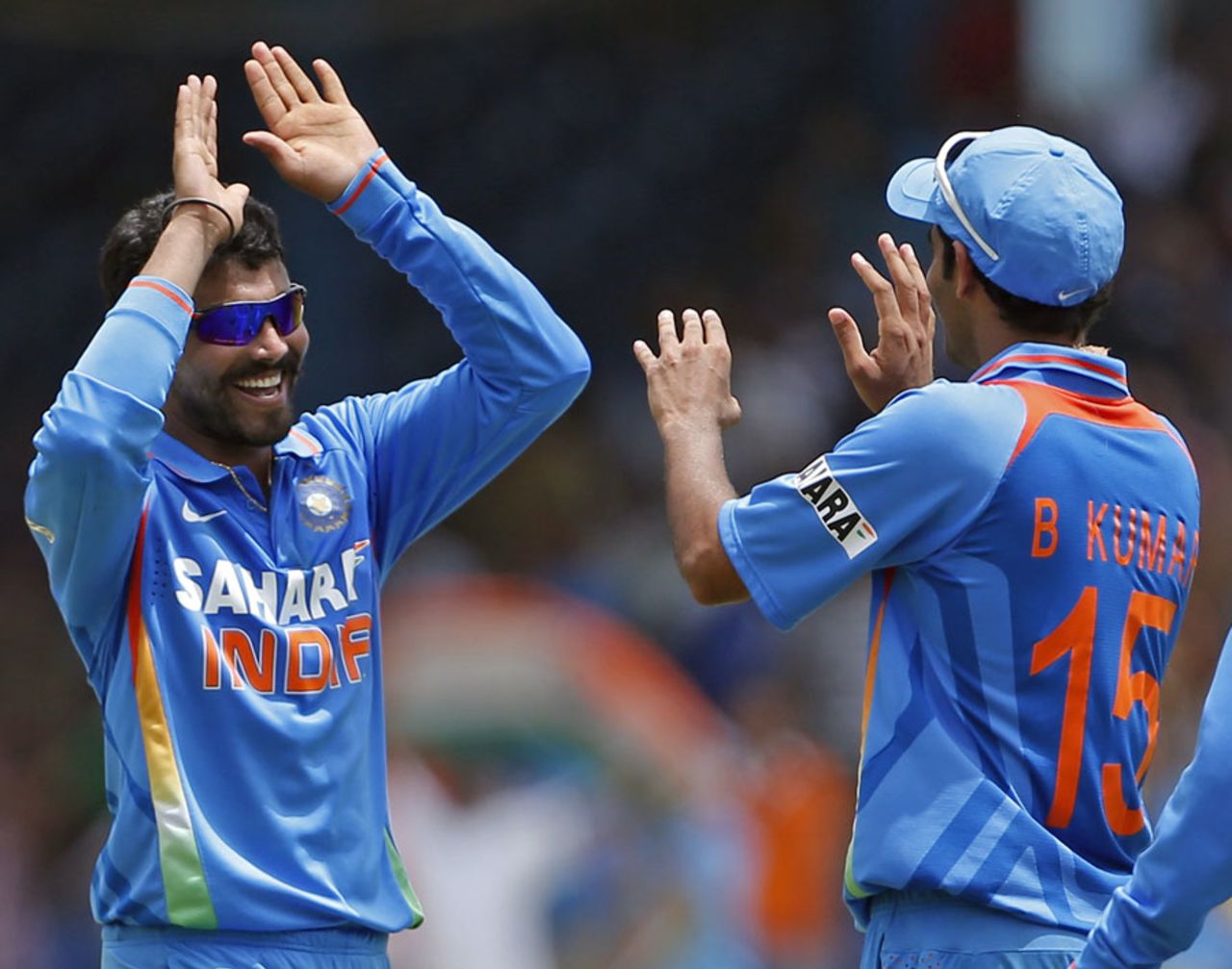 Ravindra Jadeja and Bhuvneshwar Kumar took six wickets between them, India v Sri Lanka, tri-series final, Port-of-Spain, July 11, 2013