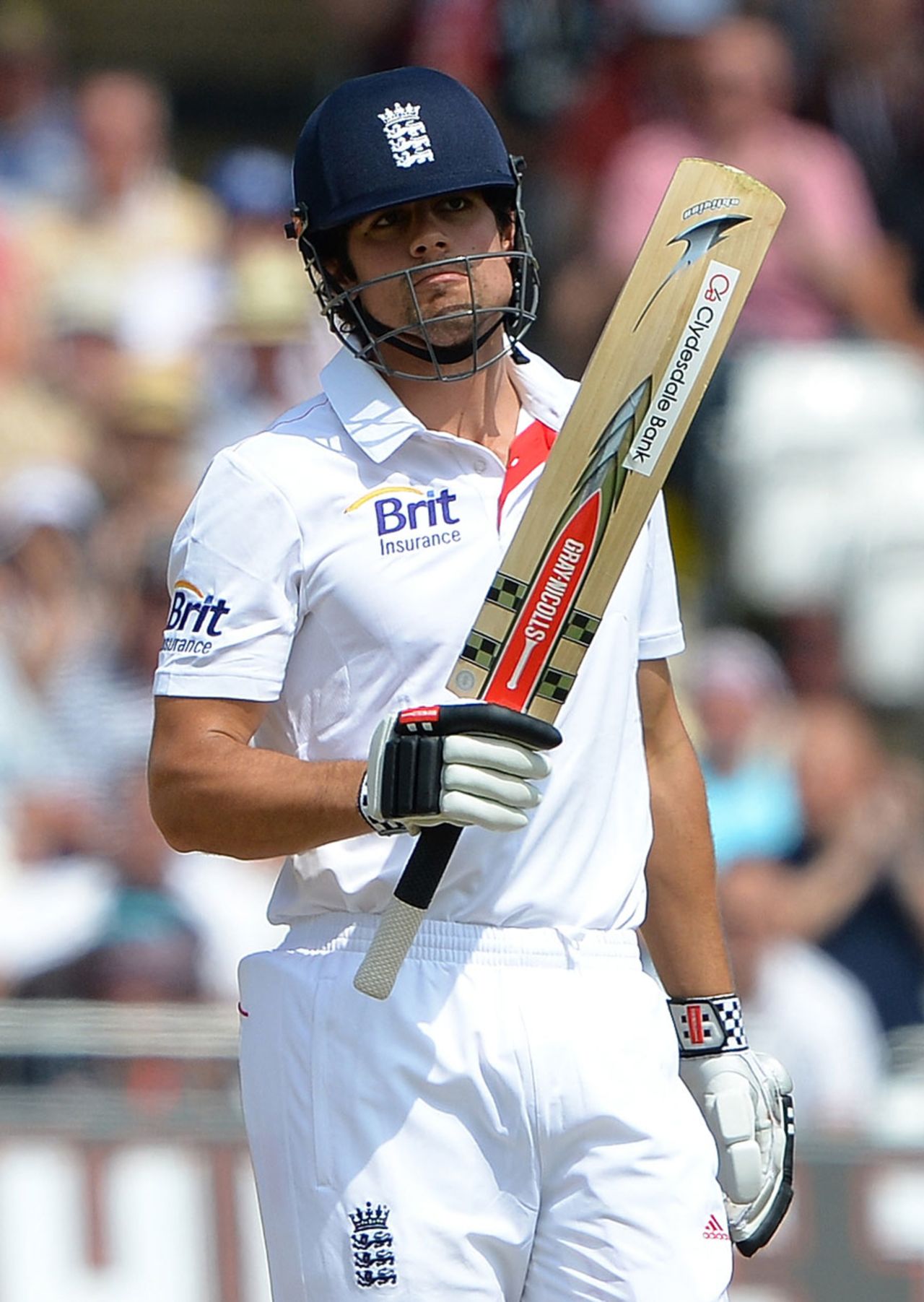 Alastair Cook reached his half-century, England v Australia, 1st Investec Test, Trent Bridge, 3rd day, July 12, 2013