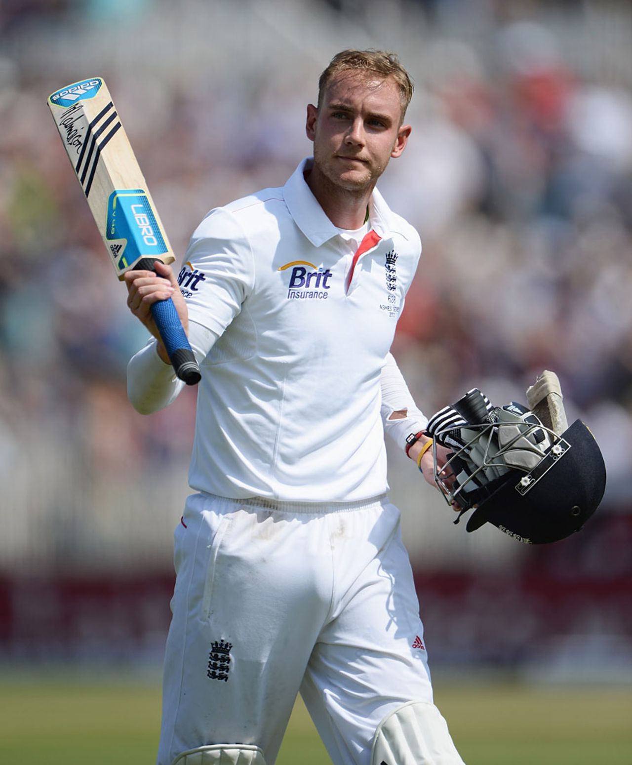Stuart Broad departed for 65, England v Australia, 1st Investec Test, Trent Bridge, 4th day, July 13, 2013