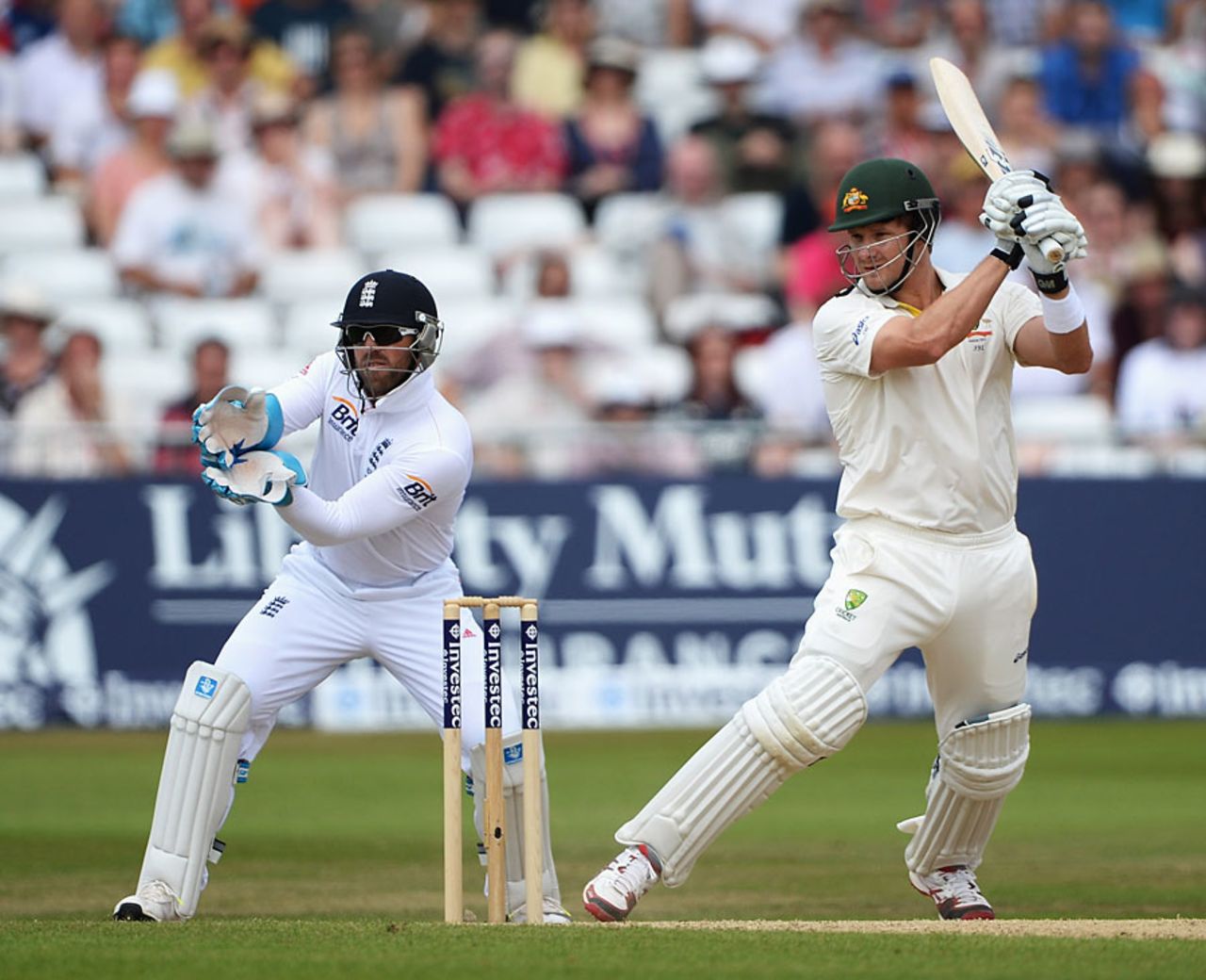 Shane Watson helped give Australia a positive start, England v Australia, 1st Investec Test, Trent Bridge, 4th day, July 13, 2013