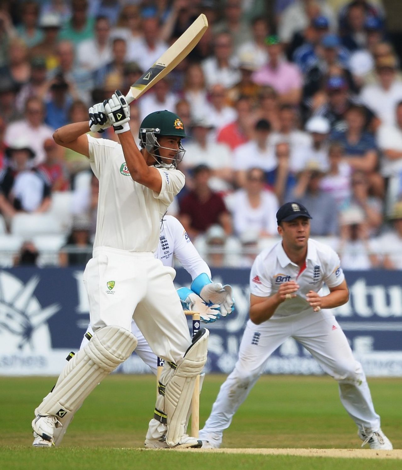 Ashton Agar goes back to cut, England v Australia, 1st Investec Test, Trent Bridge, 5th day, July 14, 2013