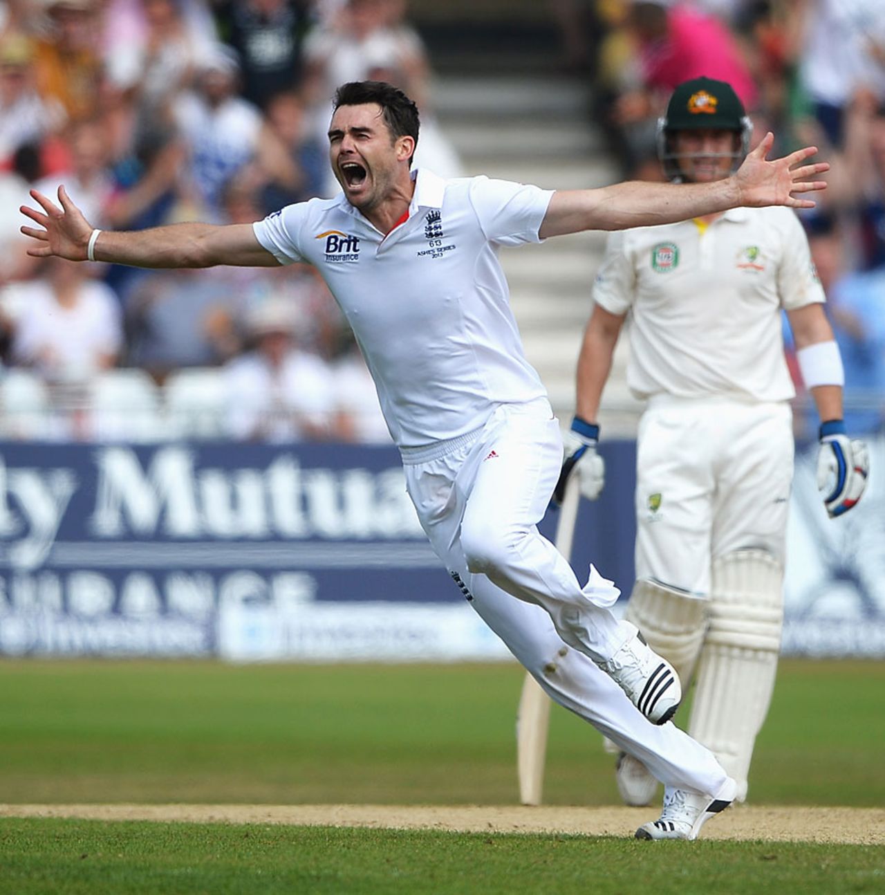 James Anderson found the edge of Ashton Agar, England v Australia, 1st Investec Test, Trent Bridge, 5th day, July 14, 2013